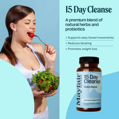 Mayfair Naturals 15 Day Cleanse Colon Detox, Dietary Supplement, 30 Capsules, Natural Laxative Mayfair NaturalsBuy Supplements Australia