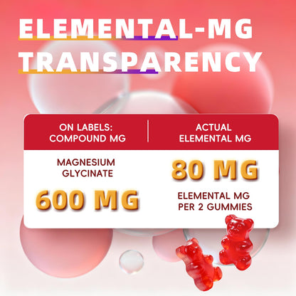 2pack Magnesium Glycinate Gummies 600mg for Sleep & Calm, Sugar Free Magnesium Gummies for Adults with Vitamin D3, Tart Cherry & Chamomile,Clump-Resistant Formula, Third-Party Tested, 120 Count AlliwiseBuy Supplements Australia