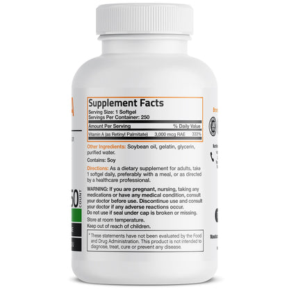 Bronson Vitamin A 10,000 IU Premium Non-GMO Formula Supports Healthy Vision BronsonBuy Supplements Australia