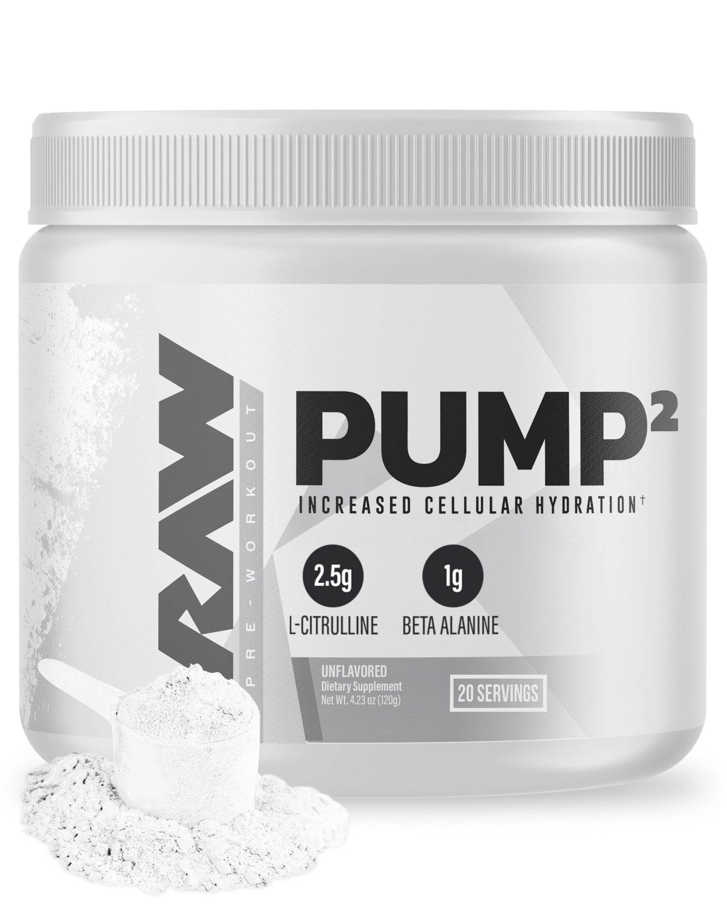 RAW Pump2 Pre Workout | Glycerol Pump Pre Workout Supplement, Pair Pump Supplement for Best Results Or Any Preworkout Powder | Enhanced Hydratio