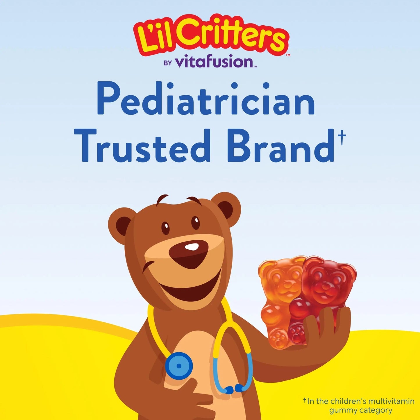 L’il Critters Gummy Vites Daily Gummy Multivitamin for Kids, Vitamin C, D3 for Immune Support Cherry, Strawberry, Orange Lil CrittersBuy Supplements Australia