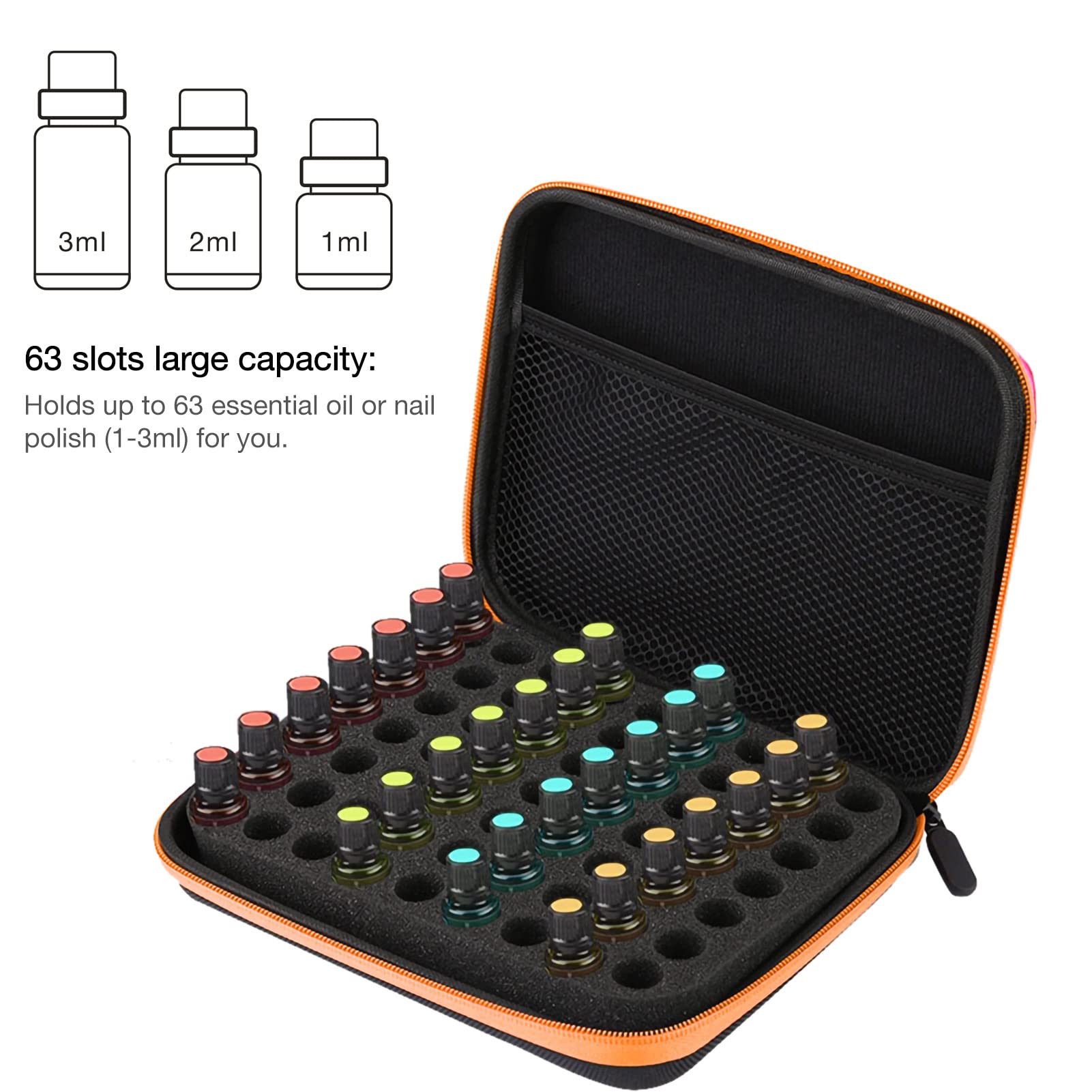 Essential Oil Storage Holder Organizer Carrying Case, Essential Oils Box Holds 63 Bottles GOTOTOPBuy Supplements Australia