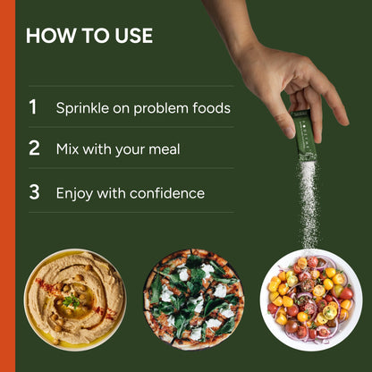 FODZYME® On-The-Go Digestive Enzymes for Gut Health, Relief for Bloating, Gas, Constipation, Diarrhea,