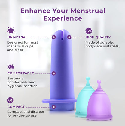 Ecoblossom Menstrual Cup Applicator Tool - Comfortable & Easy Insertion - Compatible EcoBlossomBuy Supplements Australia