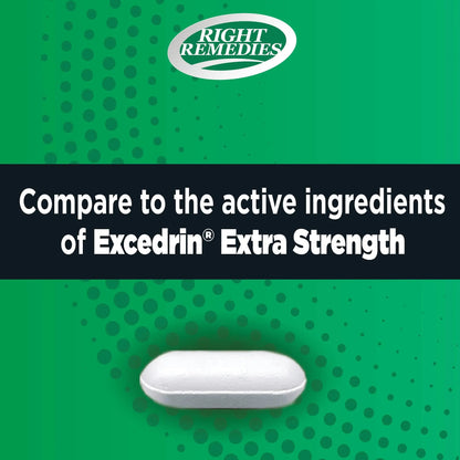RIGHT REMEDIES Extra Strength Headache Relief with Acetaminophen, Aspirin (NSAID) & Caffeine, (300 caplets), Back & Body Pain Relief, Compare to The Active Ingredients in Excedrin® Extra Strength RIGHT REMEDIESBuy Supplements Australia