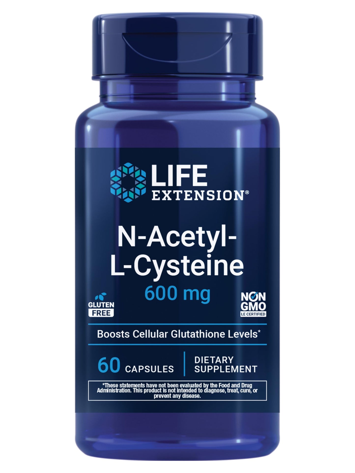 Life Extension N-Acetyl-L-Cysteine (NAC), Immune, Respiratory, Liver Health, NAC 600 mg, Potent antioxidant Support
