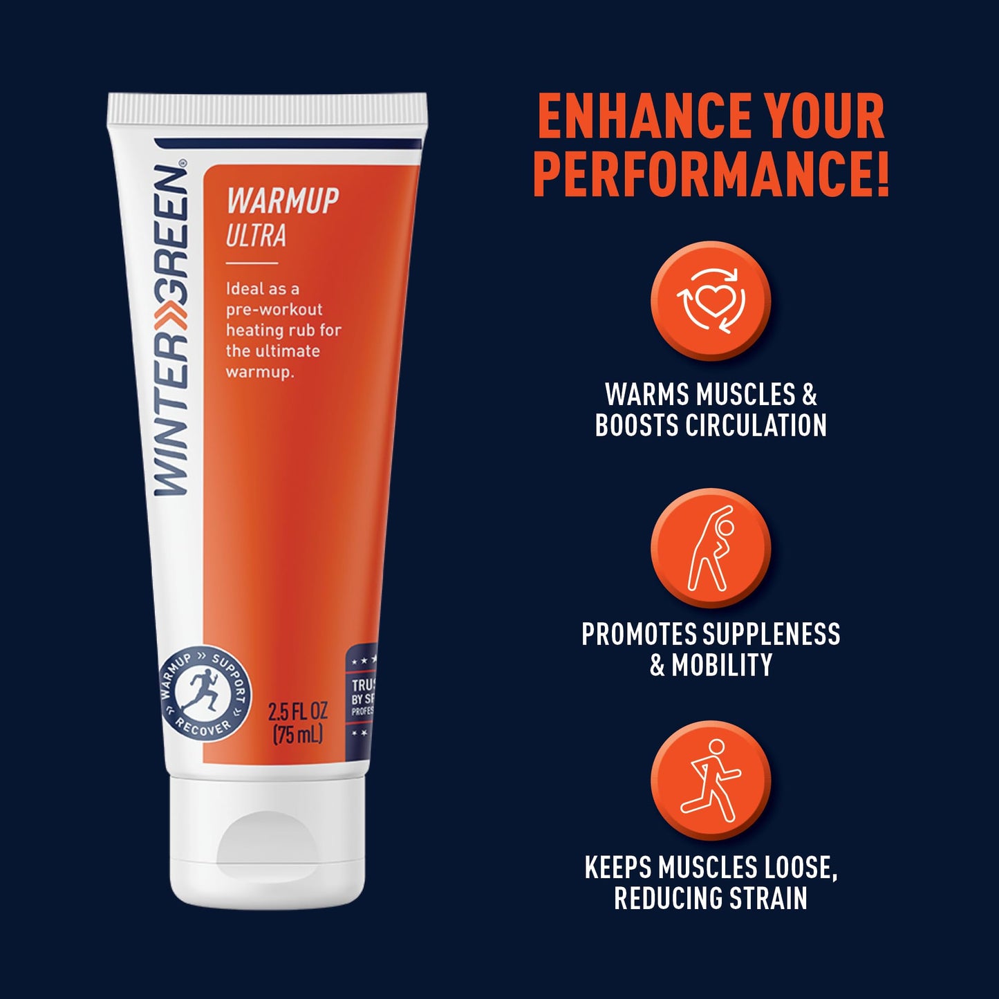 Wintergreen Muscle Warmup Lotion, 2.5 oz – Pre-Workout Heating Rub with Menthol and Capsicum, Heats and Relaxes Before Training, Body Gel for Athletes WintergreenBuy Supplements Australia