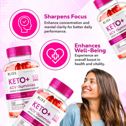 5 Pack - Bliss Keto ACV Gummies Advanced Weight Loss, Bliss ACV Active Gummies LIVORKABuy Supplements Australia