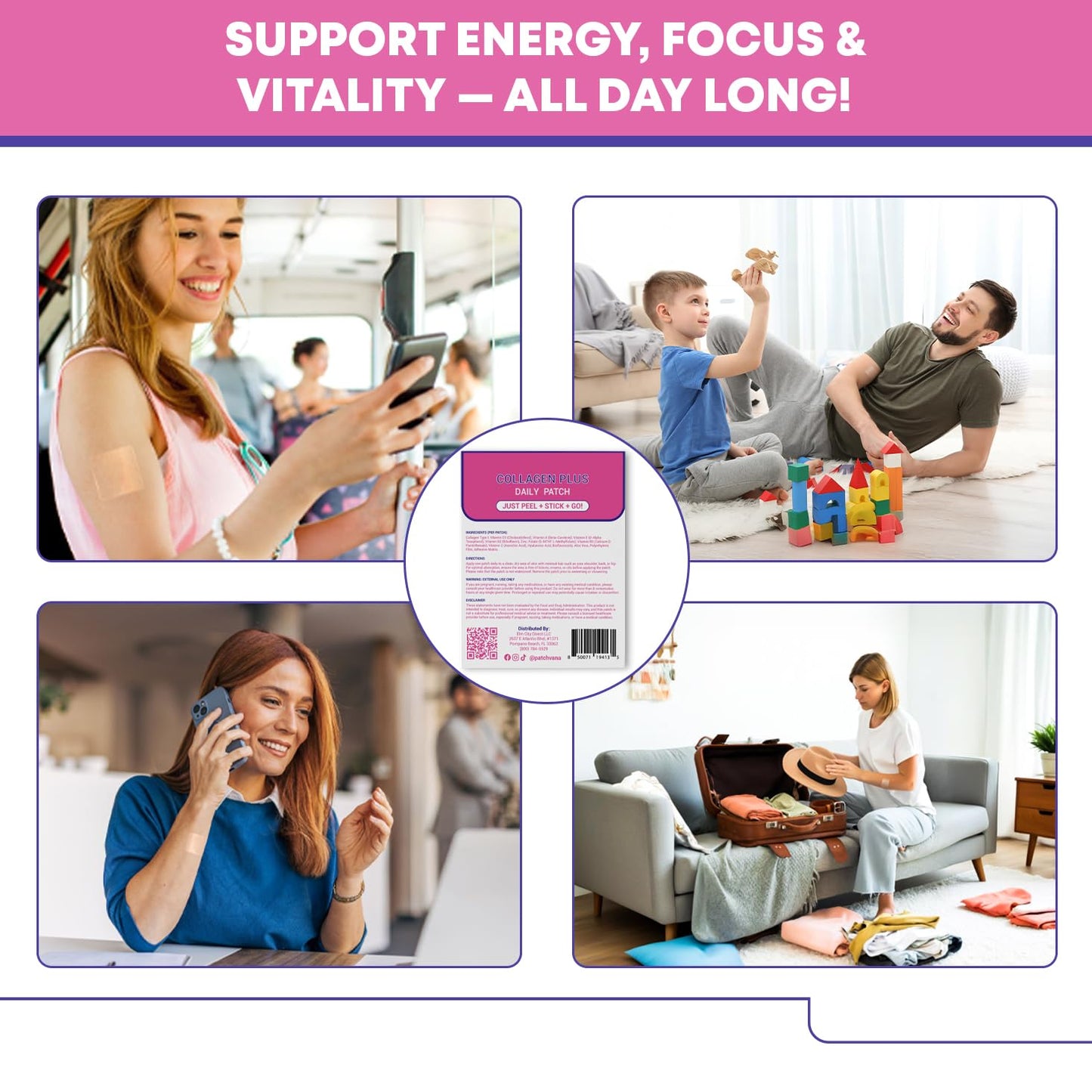 Patchvana Collagen Plus Patch for Women & Men, 1 Month Supply, 30 Patches PatchvanaBuy Supplements Australia
