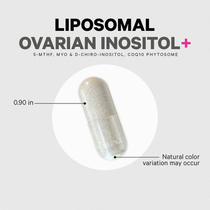 Codeage Liposomal Ovarian Inositol+ Supplement - Myo-Inositol & D-Chiro-Inositol 40:1 Blend, Folate 5-MTHF, CoQ10, Pomegranate & Wild Blueberry, Liposomal Delivery, Non-GMO, Gluten-Free - 120 Capsules CodeageBuy Supplements Australia