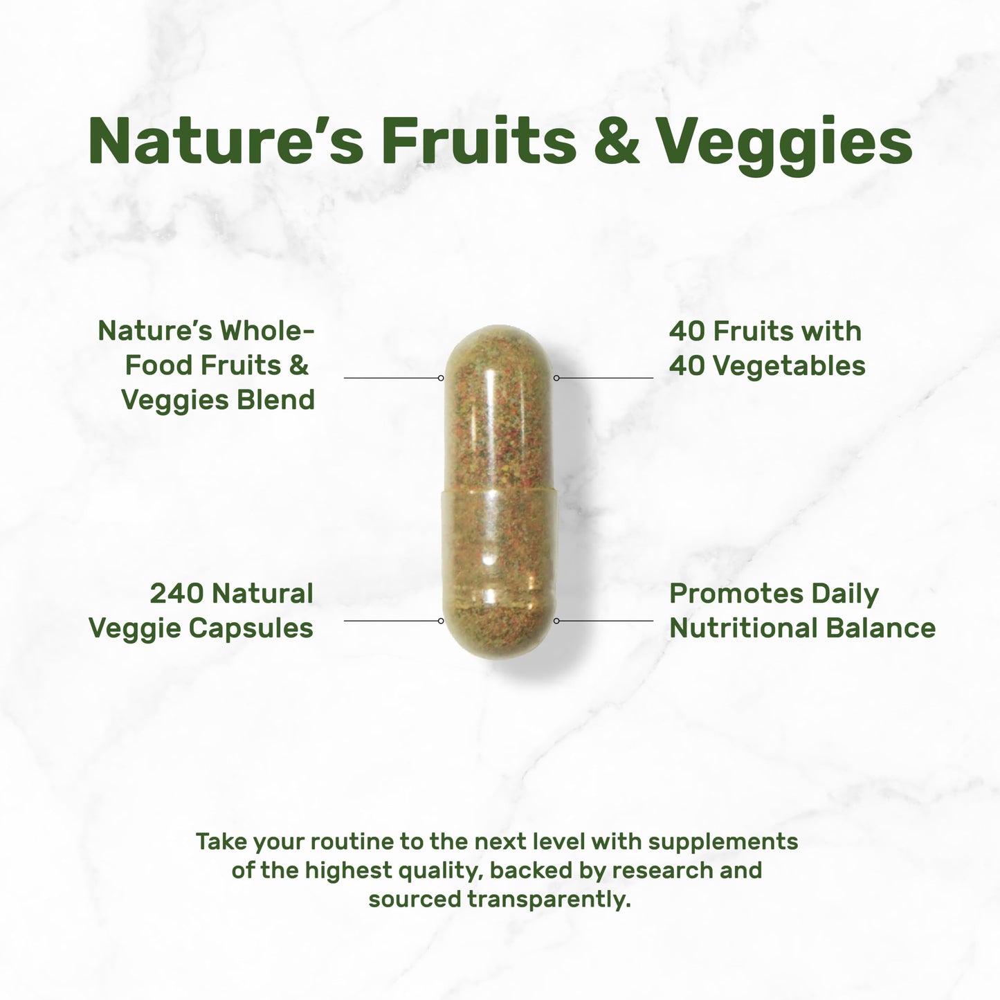 Nature’s Fruits & Veggies Supplement, 240 Veggie Capsules – 80 Whole Food Superfoods for Daily Balance – 40 Fruits with 40 Vegetables and Greens – Non-GMO, Gluten Free DEAL SUPPLEMENTBuy Supplements Australia