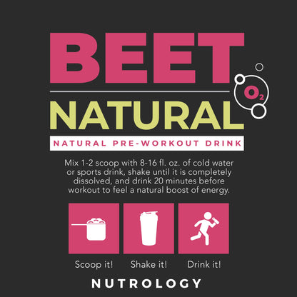 Nutrology Beet Natural O2, Pre Workout Powder, Energy, Endurance; Nitric Oxide Booster NutrologyBuy Supplements Australia