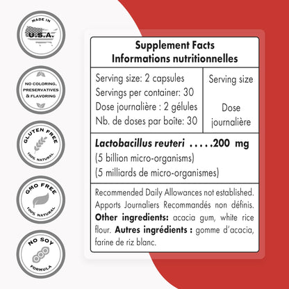 Supersmart - Lactobacillus Reuteri 5 Billion CFU per Day (Probiotic Supplement) SupersmartBuy Supplements Australia
