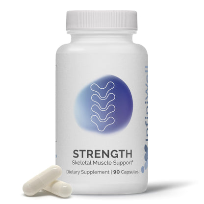 InfiniWell Strength - Muscle Recovery Supplements for Healthy Aging - HMB Supplement for Stamina, Endurance, Strength Gains & Mobility - Nourish Healthy Muscle Mass & Tissue Quality (90 Capsules) InfiniWellBuy Supplements Australia