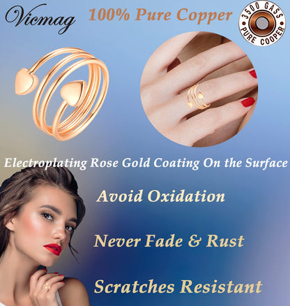 Vicmag Copper Bracelet for Women 99.9% Solid Pure Copper Valentine's Day Gift for Her with Adjustment Tool VicmagBuy Supplements Australia