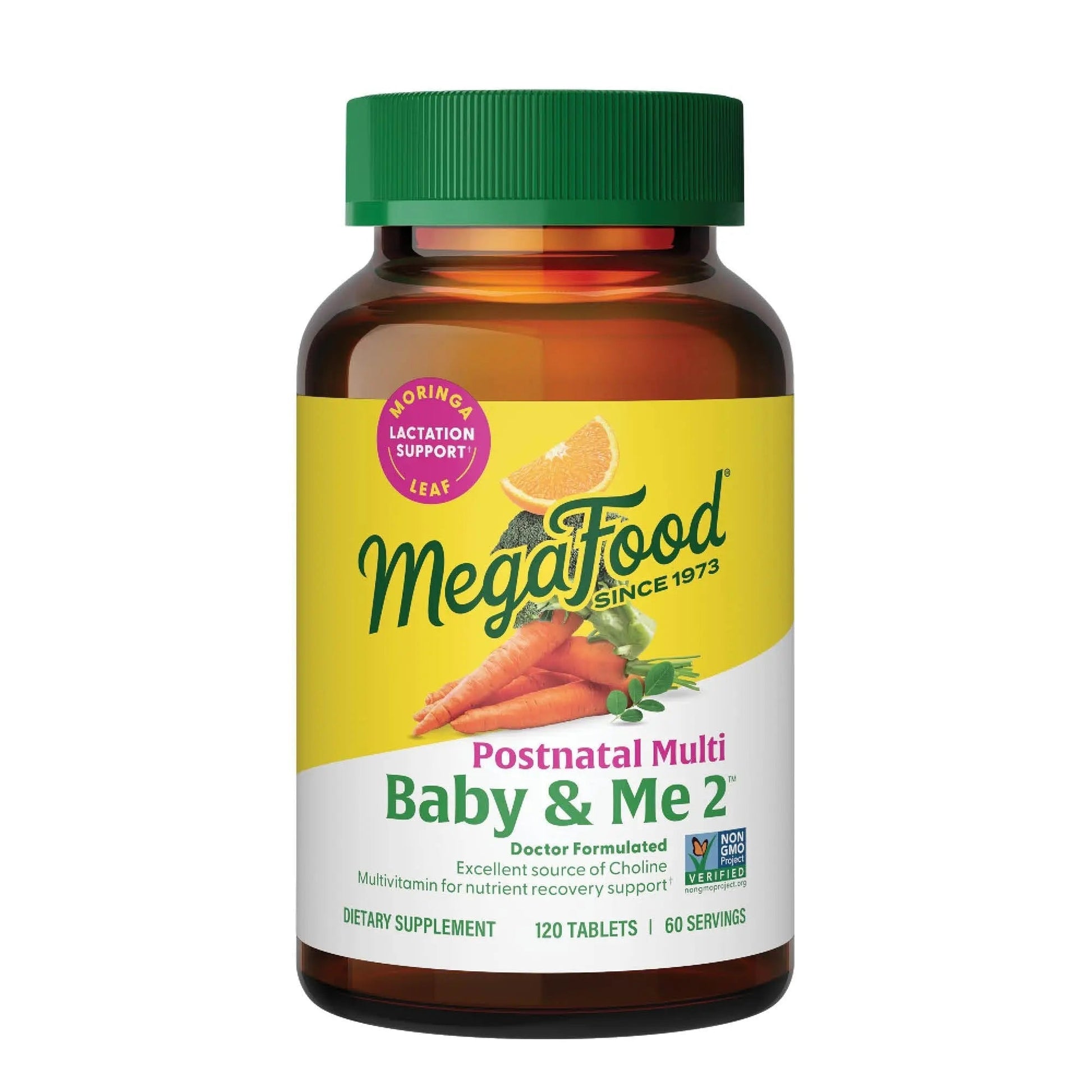 MegaFood Baby & Me 2 Postnatal Vitamins for Women Breastfeeding with Folate (Folic Acid Natural Form), Choline, Iodine, Vitamin D MegaFoodBuy Supplements Australia