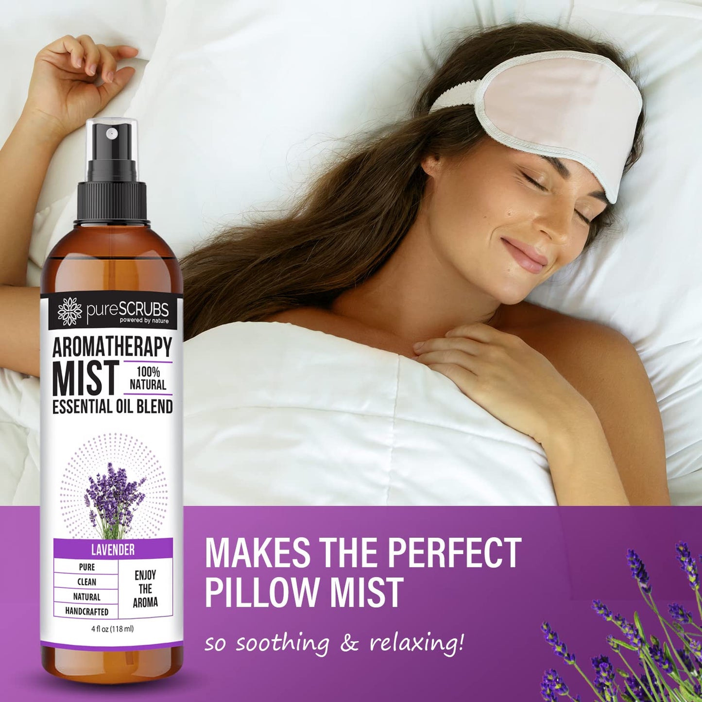 Shake, Mist & Enjoy - pureSCRUBS Premium Lavender Aromatherapy Spray Mist for Room, Body, Linens pureSCRUBSBuy Supplements Australia