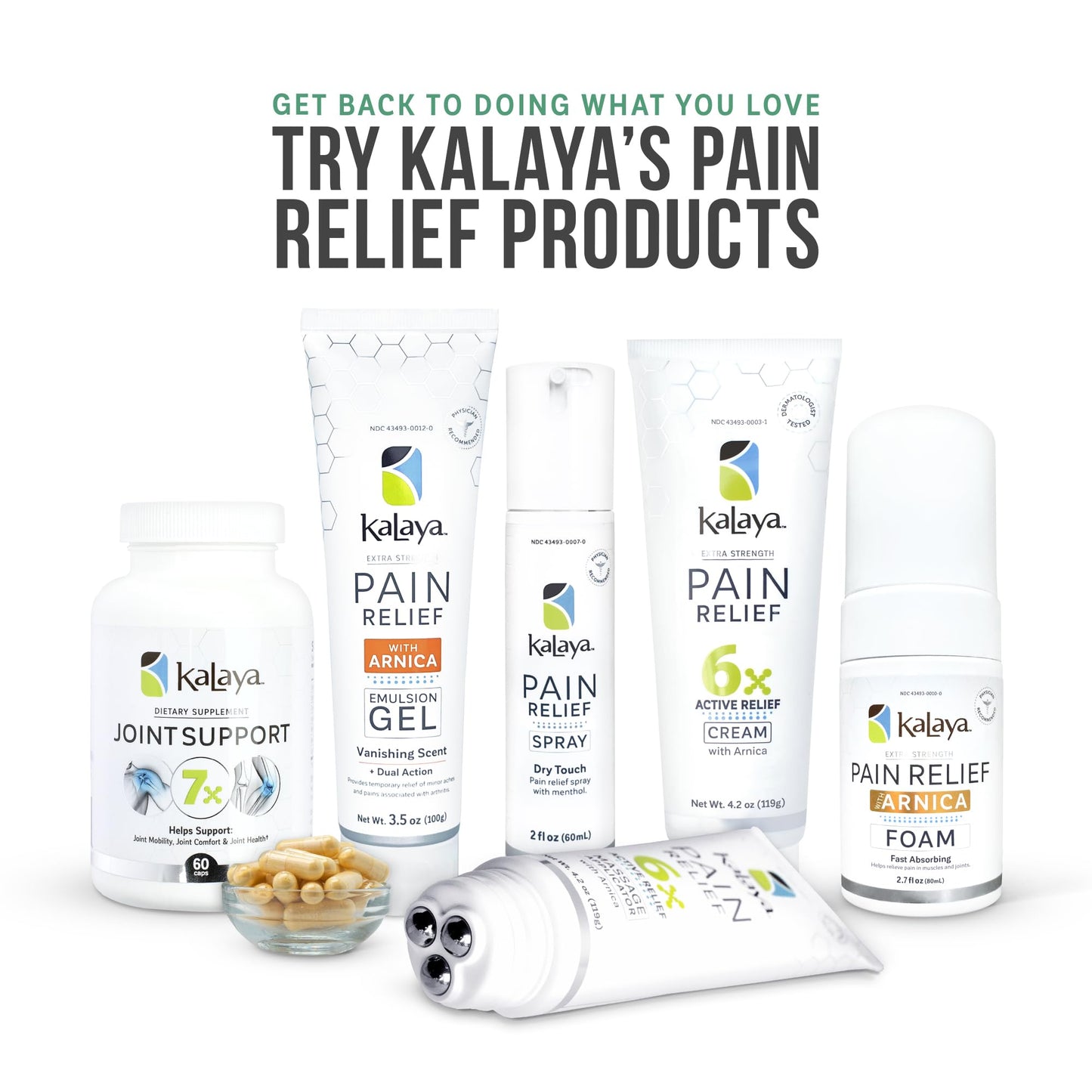 Kalaya Pain Relief Spray - Fast-Acting, Quick-Drying Muscle Rub for Joint Pain Relief and Muscle Pain - with Eucalyptus, Menthol, Methyl Salicylate, Camphor - Ideal for Easing Back Pain - 2 oz Kalaya NaturalsBuy Supplements Australia