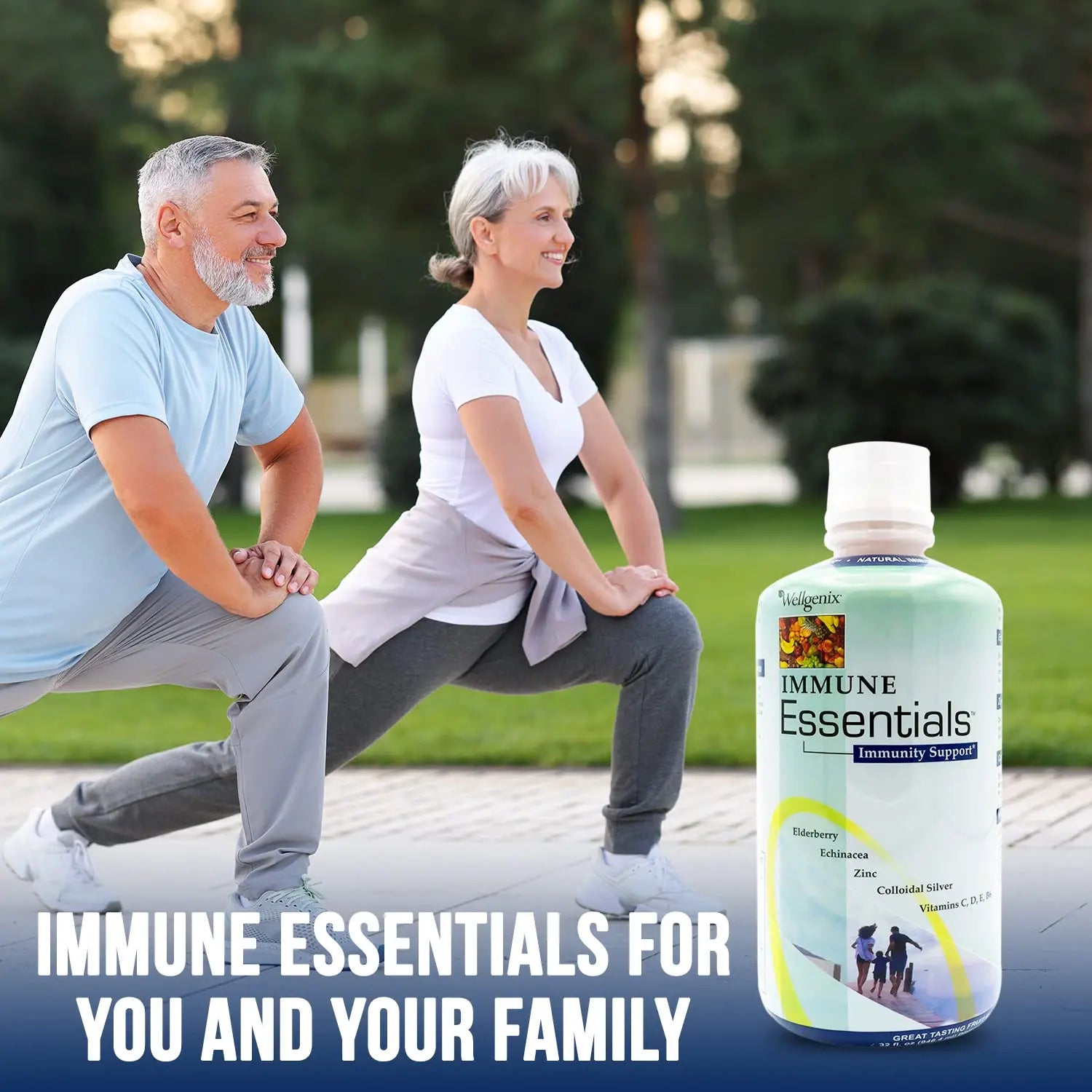 Wellgenix Immune Essentials - Multivitamin Liquid for Men, Women & Kids - Vegan Supplement with Vitamins C, D Elderberry Zinc WellgenixBuy Supplements Australia