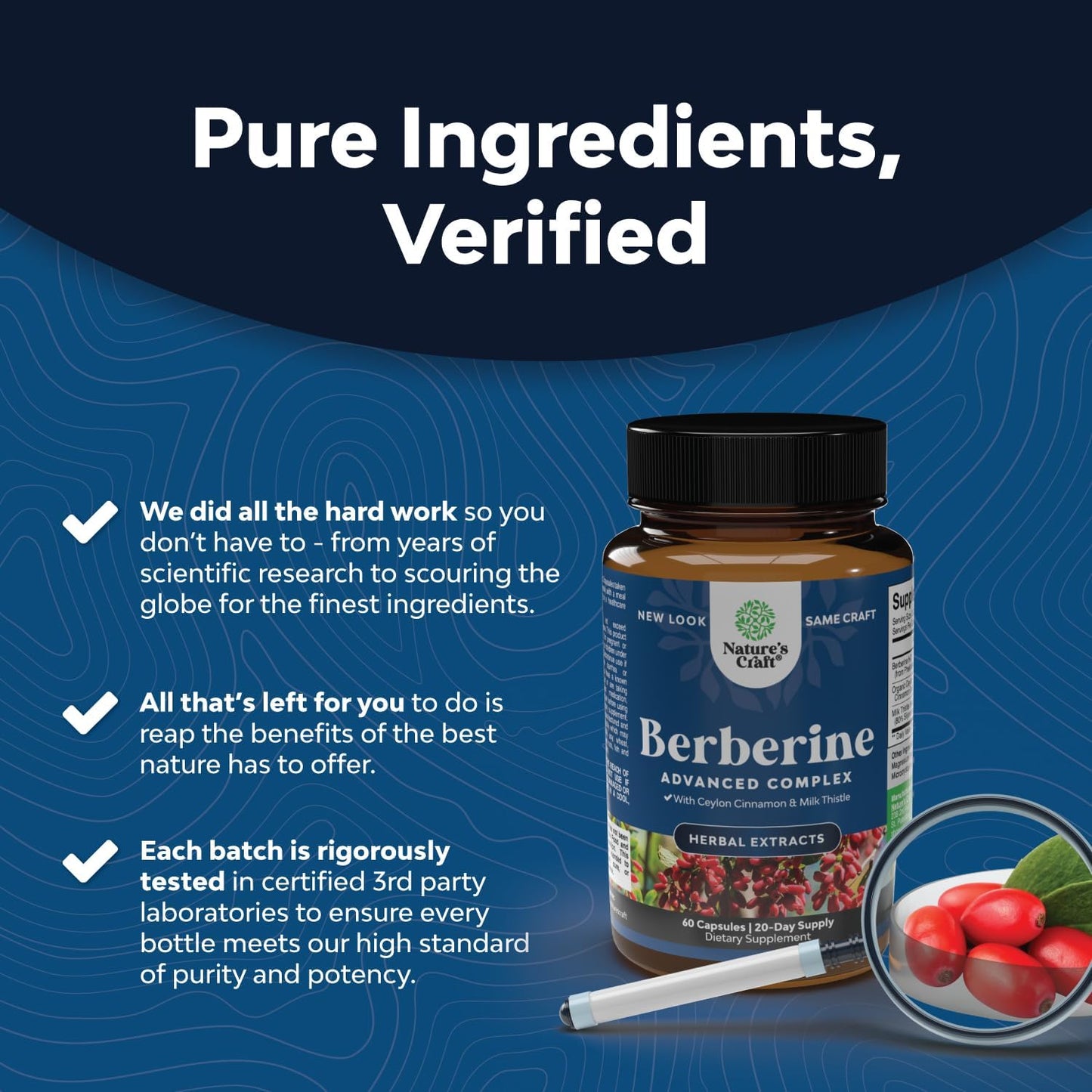 Balancing Berberine Plus 1200mg Per Serving Complex - Antioxidant Berberine with Ceylon Natures CraftBuy Supplements Australia