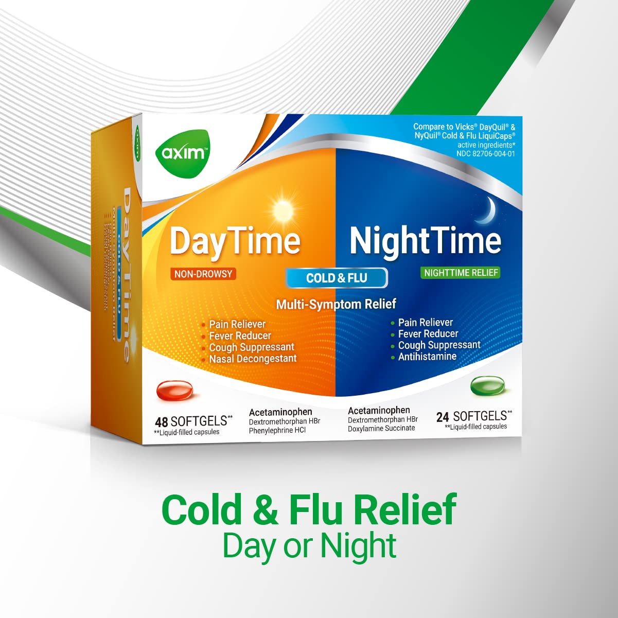 AXIM Day & Night 325-15-5-6.25 mg x 72 softgels AXIMBuy Supplements Australia