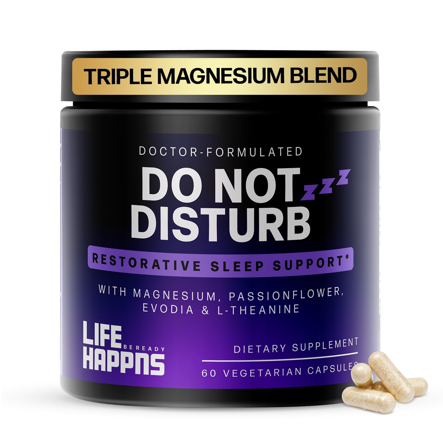 Doctor Formulated Triple Magnesium for Sleep, Calm & Relaxation with Chelated Magnesium Glycinate, L-Theanine, Passionflower & Evodia – Non-Habit, No Melatonin Magnesium Sleep Aid Support Supplement LIFE HAPPNS BE READYBuy Supplements Australia