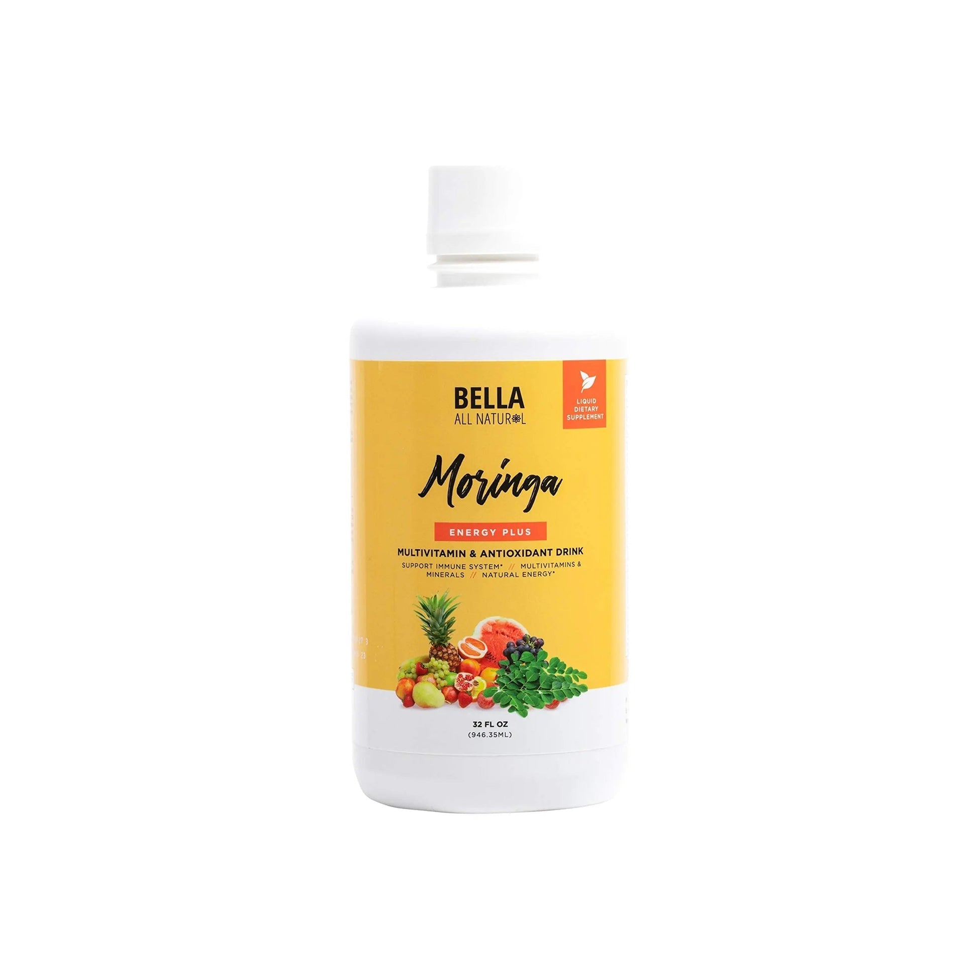 Bella All Natural Moringa Juice Energy Plus - Multivitamin and Antioxidant Drink - 32oz Bella All Natural