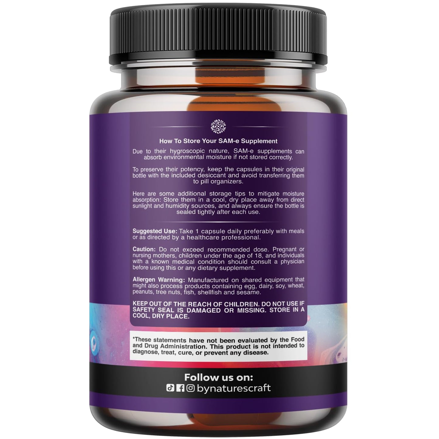 Sam-E 200mg Mood Support Supplement - S-Adenosyl Methionine Sam-E Supplement for Natural Relaxing Mood Boost Brain Support and Liver Detox Cleanse - Vegan Non-GMO and Gluten Free - 60 Count Natures CraftBuy Supplements Australia