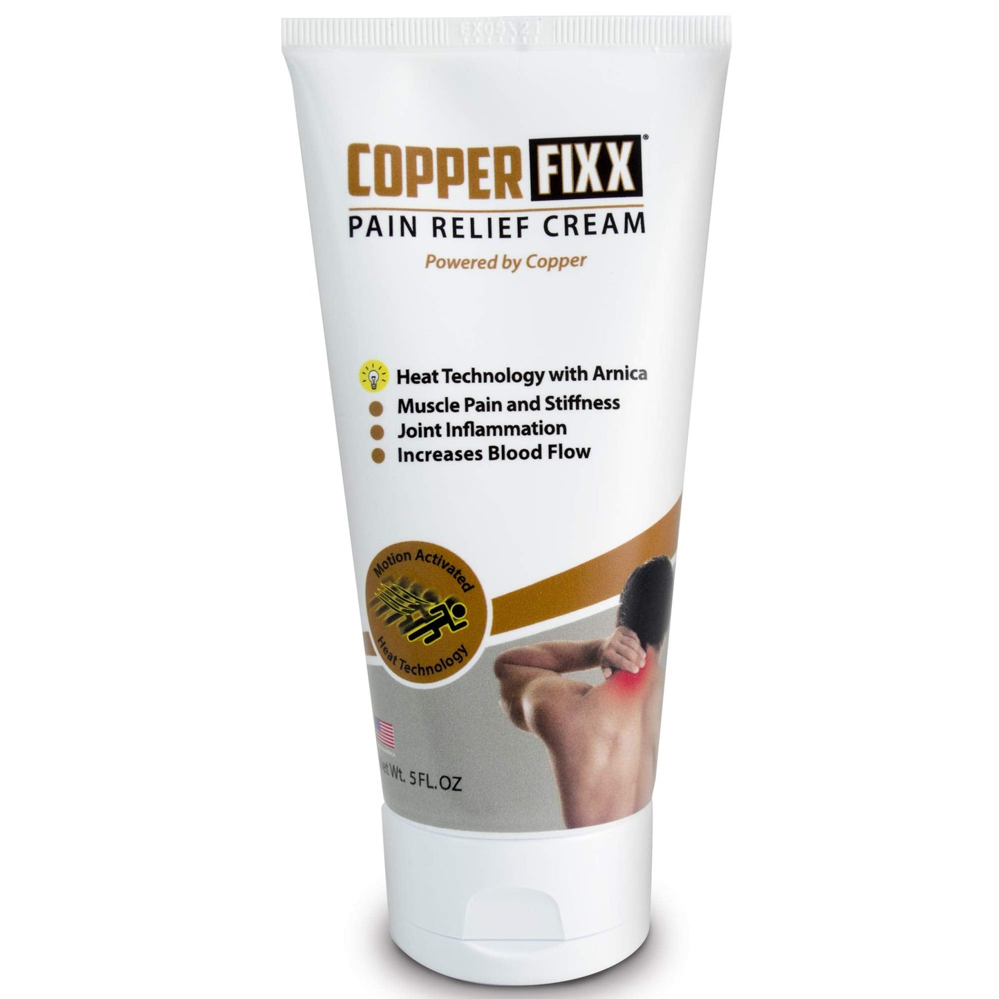 CopperFixx Pain Relief Cream, 5 Fl Oz Tube Powered by Copper with Heat Technology Arnica for Muscle & Stiffness Joint Inflammation, Knee, Back, Shoulder Arthritis Pain. Fast Acting, CF03028 CopperFixxBuy Supplements Australia