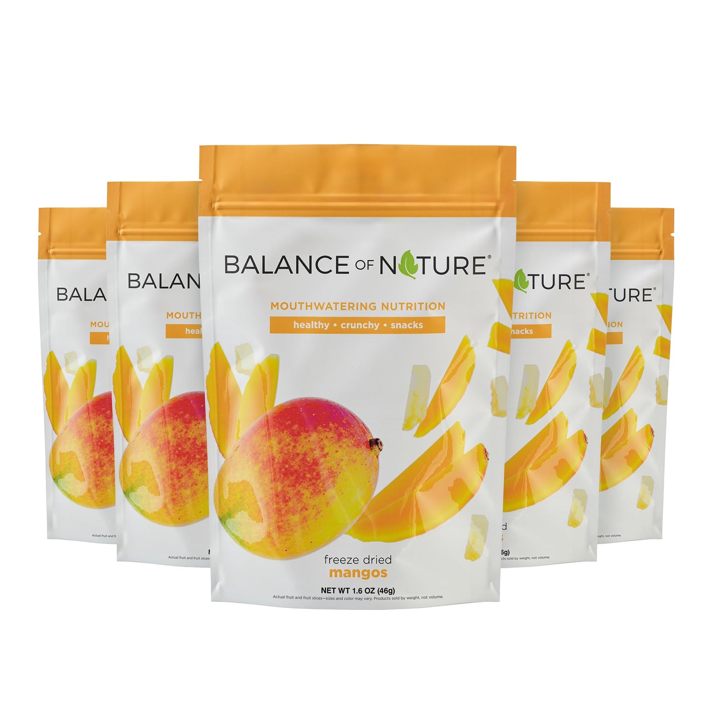 Balance of Nature Freeze-Dried Mangos (5 Pack) – 100% Real Fruit, Crunchy Mango Slices, Healthy Snack, Mouthwatering Nutrition, Gluten-Free, Vegan, No Sugar Added, Five 1.6 oz Bags Balance of NatureBuy Supplements Australia