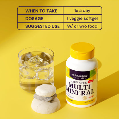 Healthy Origins Chelated Multi Mineral (Albion Minerals, Bioavailable, Non-GMO, Gluten Free), 240 Veggie Caps Healthy OriginsBuy Supplements Australia