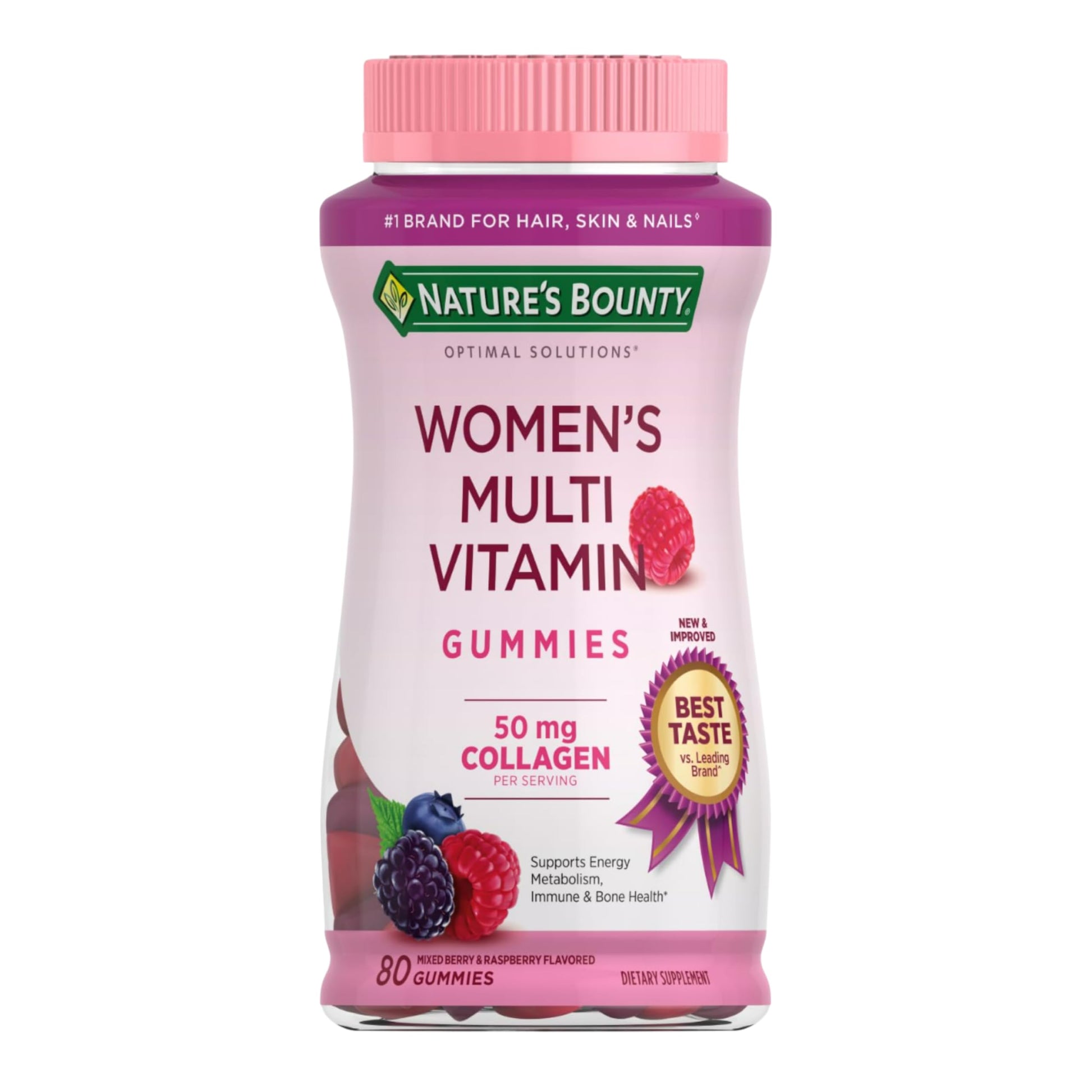 Nature's Bounty Optimal Solutions Women's Multivitamin, Immune and Cellular Energy Support, Bone Health, Raspberry Flavor Nature's Bounty Optimal SolutionsBuy Supplements Australia
