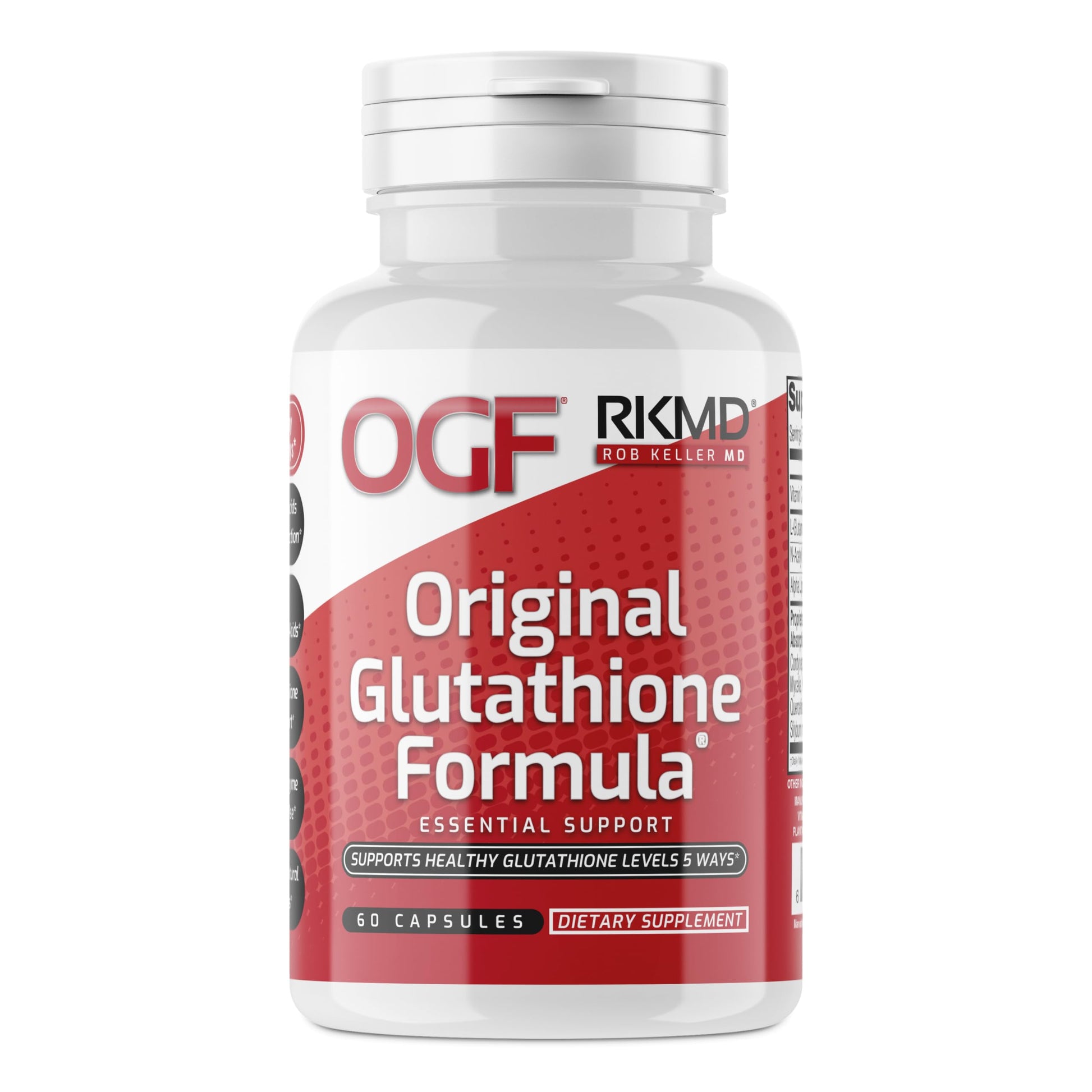 Original Glutathione Formula Essential Support, RobKellerMD, Advanced Antioxidant Formula, Helps Body Produce Glutathione Naturally for Detox, Immune Health, Mental Clarity, & Daily Wellness, 60 caps Rob Keller MDBuy Supplements Australia