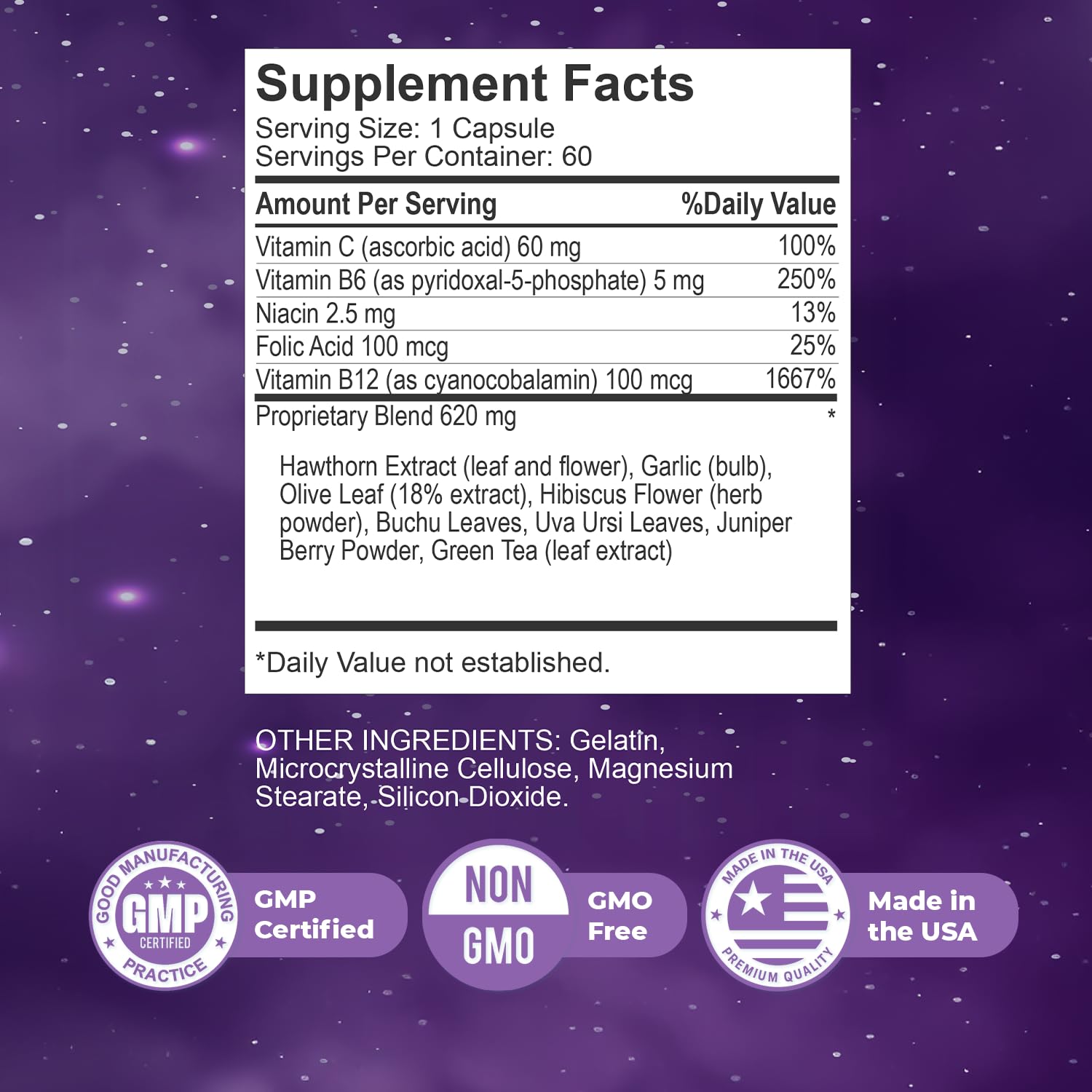 Nature’s NutriWave Sonus Complete – Natural Daily Formula with Vitamin C, B6, B12 & Folic Acid – Non-GMO, Easy to Use, GMP Certified – 60 Capsules, 1 Month Supply Nature’s NutriWaveBuy Supplements Australia