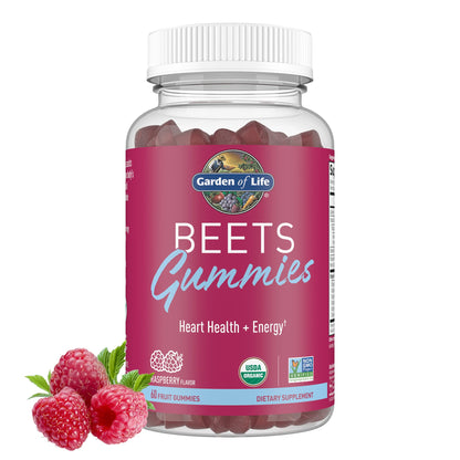 Garden of Life Organic Beet Root Gummies Made from Pectin with Antioxidants, Vitamin C, Vitamin D & B12 for Heart Health & Energy – BEETS Gummies – Vegan, Gluten Free, Non GMO, Raspberry, 30 Servings Garden of LifeBuy Supplements Australia
