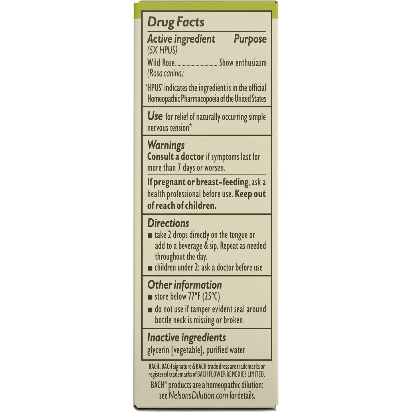 Bach Original Flower Remedies, Wild Rose for Enthusiasm (Non-Alcohol Formula), Natural Homeopathic BachBuy Supplements Australia