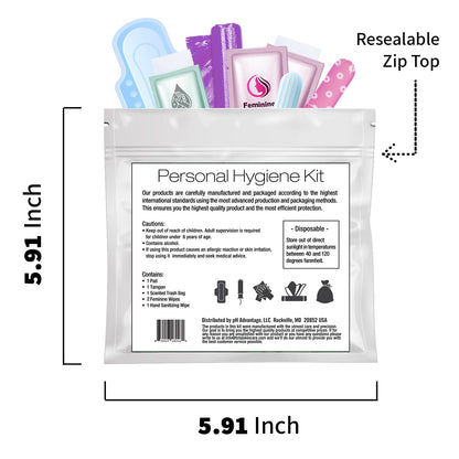 Menstrual Kit All-in-One | Convenience on The Go | Single Period Kit Pack for Travelling, Tweens pH AdvantageBuy Supplements Australia