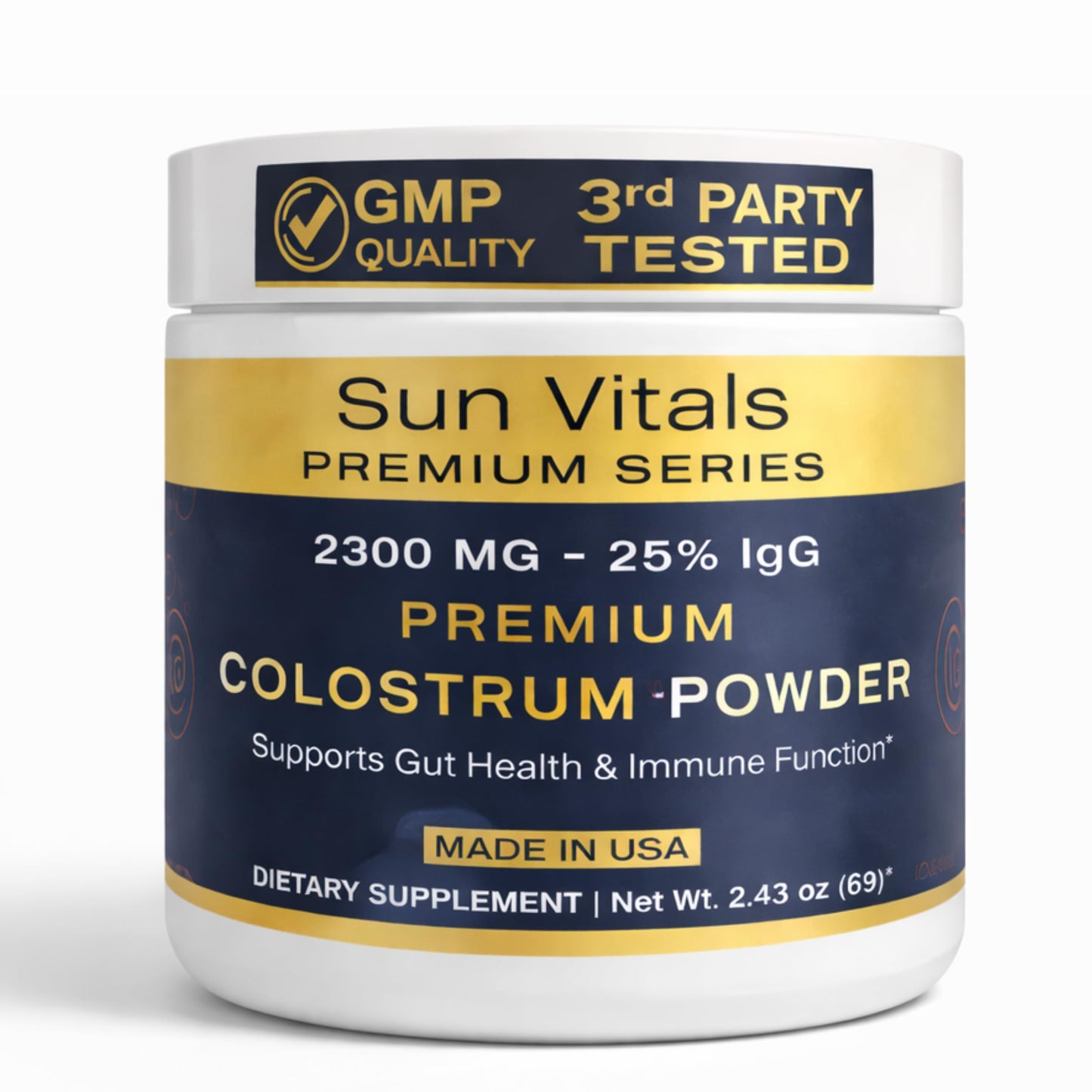 Sun Vitals Bovine Colostrum Powder 2300mg – 575mg IgG Per Serving | 25% IgG Standardized | Gut Health & Immune Support | No Fillers, No Capsules | GMP-Certified, 3rd Party Tested | 30 Servings Sun VitalsBuy Supplements Australia