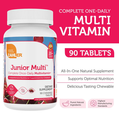 Zahler Kids Multivitamin Chewable Vitamin Tablet - Complete One Daily Vitamins Supplement - Contains 20+ Minerals ZahlerBuy Supplements Australia