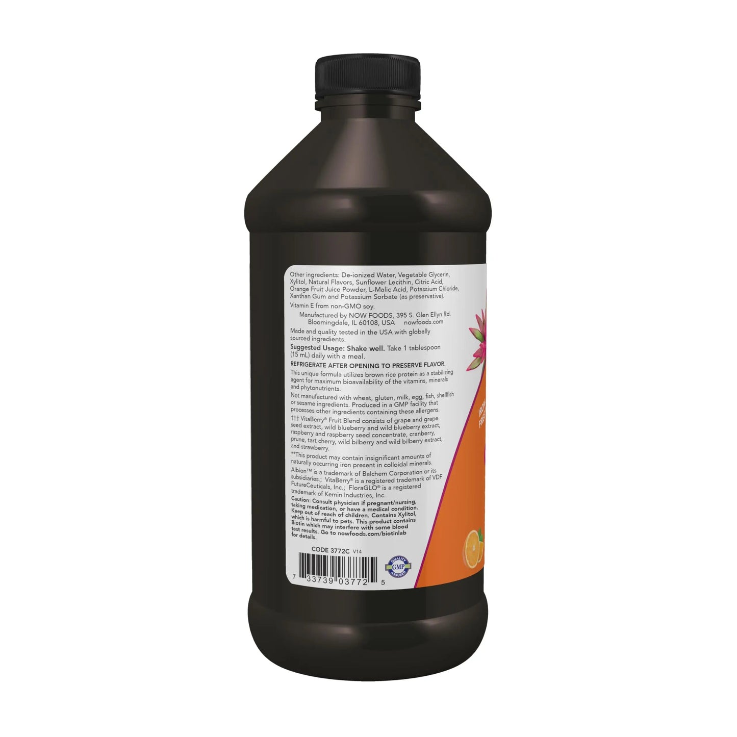 NOW Foods Supplements, Liquid Multi, Tropical Orange Flavor, Fast Absorption, with Added Phytonutrients, 16-Ounce NOW Foods