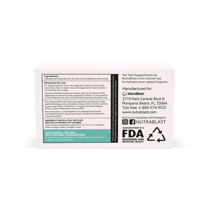 NutraBlast Tea Tree Oil Suppositories (12 Count) | All Natural Intimate Deodorant for Women NutraBlastBuy Supplements Australia