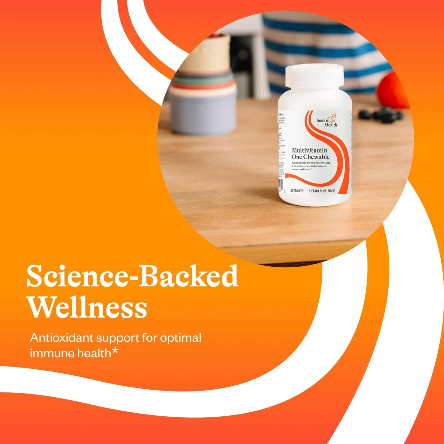 Seeking Health Optimal Multivitamin Chewable - Immune Support Supplement with L-5-MTHF, Vitamin B12 & Vitamin D3 - Multivitamin with Antioxidant Ingredients Seeking HealthBuy Supplements Australia