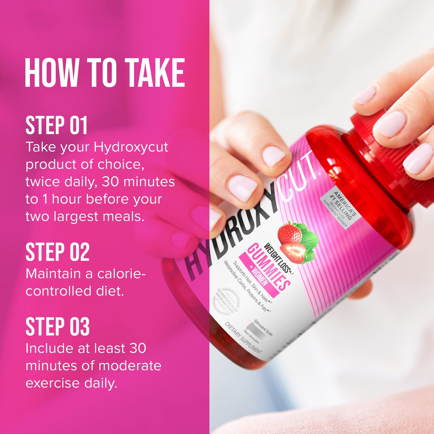 Hydroxycut Gummies + Women Strawberry 90ct HydroxycutBuy Supplements Australia