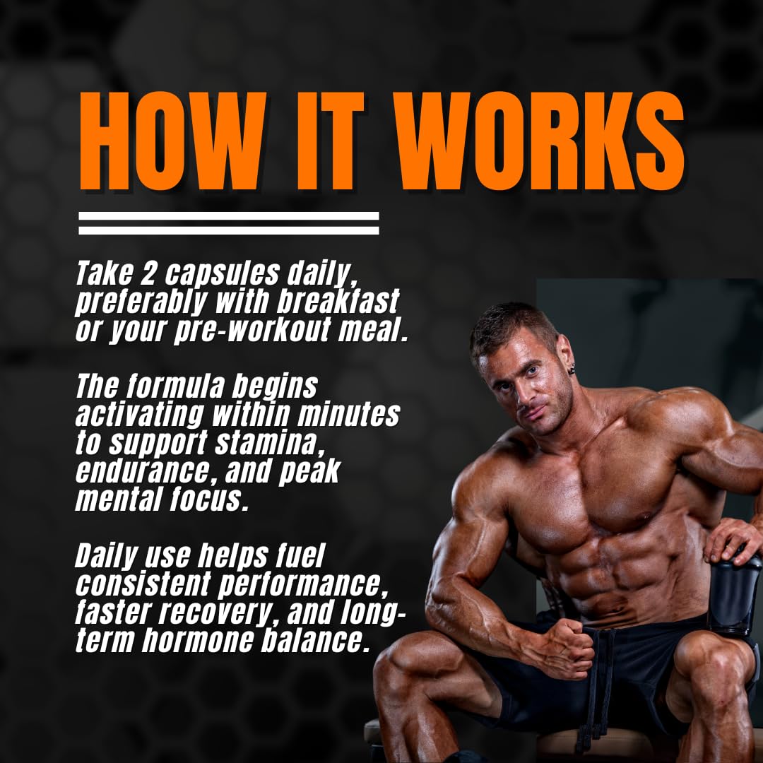 Fit Fusion Labs Peak Performance Natural Male Enhancement & Energy Booster – Tongkat Ali, Maca, Zinc & Ginseng – Supports Stamina, Strength & Recovery – 60 Tablets Fit Fusion LabsBuy Supplements Australia