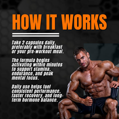 Fit Fusion Labs Peak Performance Natural Male Enhancement & Energy Booster – Tongkat Ali, Maca, Zinc & Ginseng – Supports Stamina, Strength & Recovery – 60 Tablets Fit Fusion LabsBuy Supplements Australia