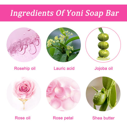 Yoni Soap Bars Vaginal Wash 2 PCS, 100% Natural Organic Yoni Bar Soap for Women Ph Balance Yoni BASSIBuy Supplements Australia