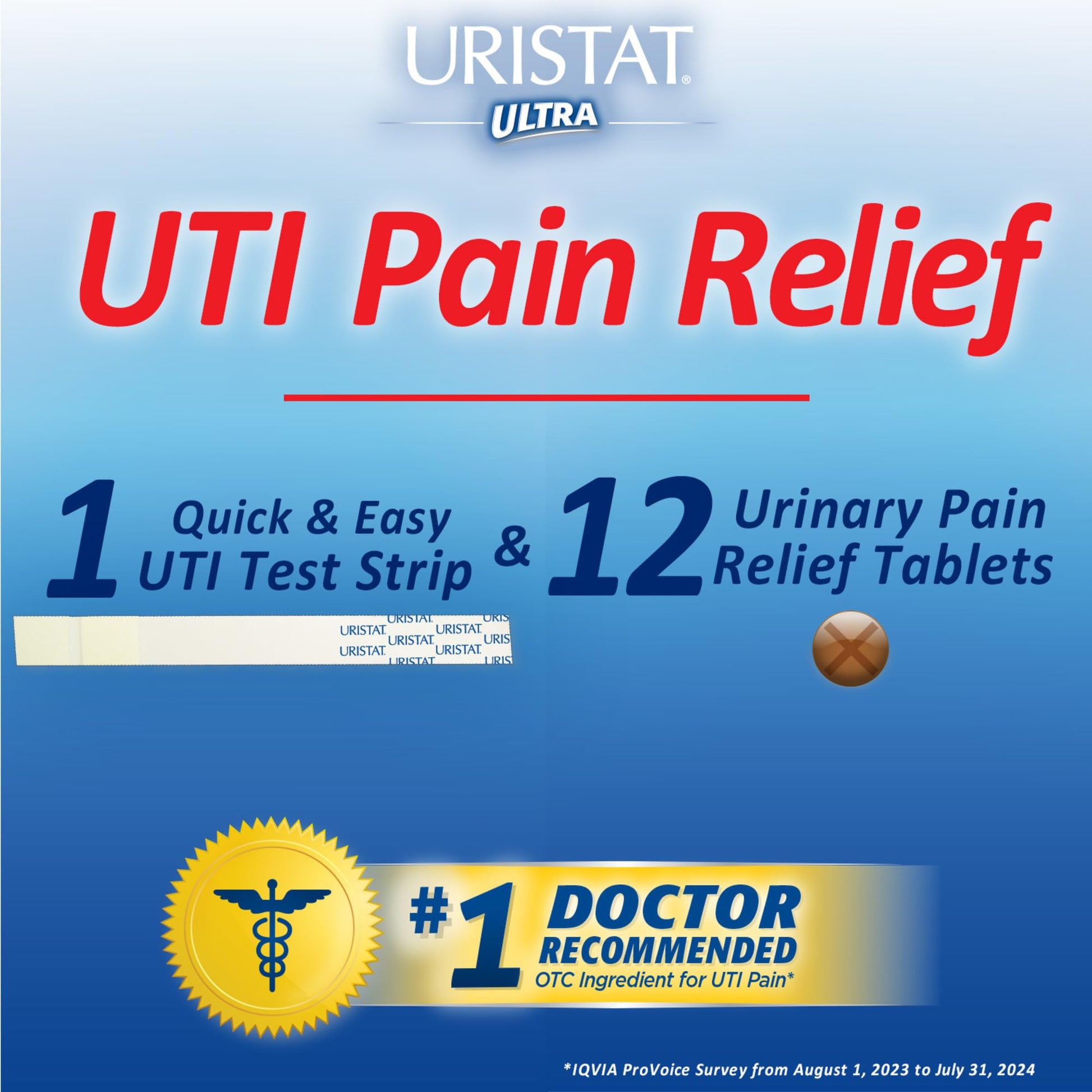 Uristat Ultra Strength Urinary Tract Infection Treatments and Test Relief Kit – 1 UTI Test Strip & 12 Cranberry Flavor Relief Tablets to Ease Urinary Pain, Burning & Urgency URISTATBuy Supplements Australia