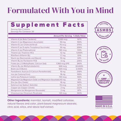 BariMelts Bariatric Multivitamin with Iron - 1 Month Supply (60 Fast-Dissolving Tablets) - Sugar-Free - Post-Op Bariatric Vitamins BariMeltsBuy Supplements Australia