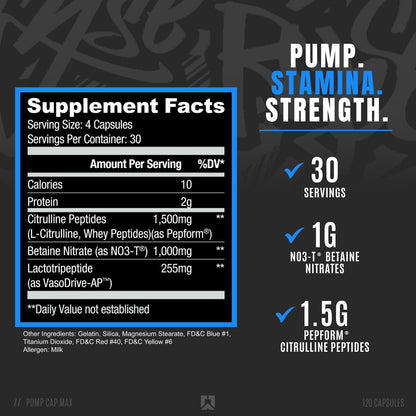 RYSE Up Supplements Project Blackout Pump Cap Max | Stimulant Free Pump Formula RYSE Up SupplementsBuy Supplements Australia