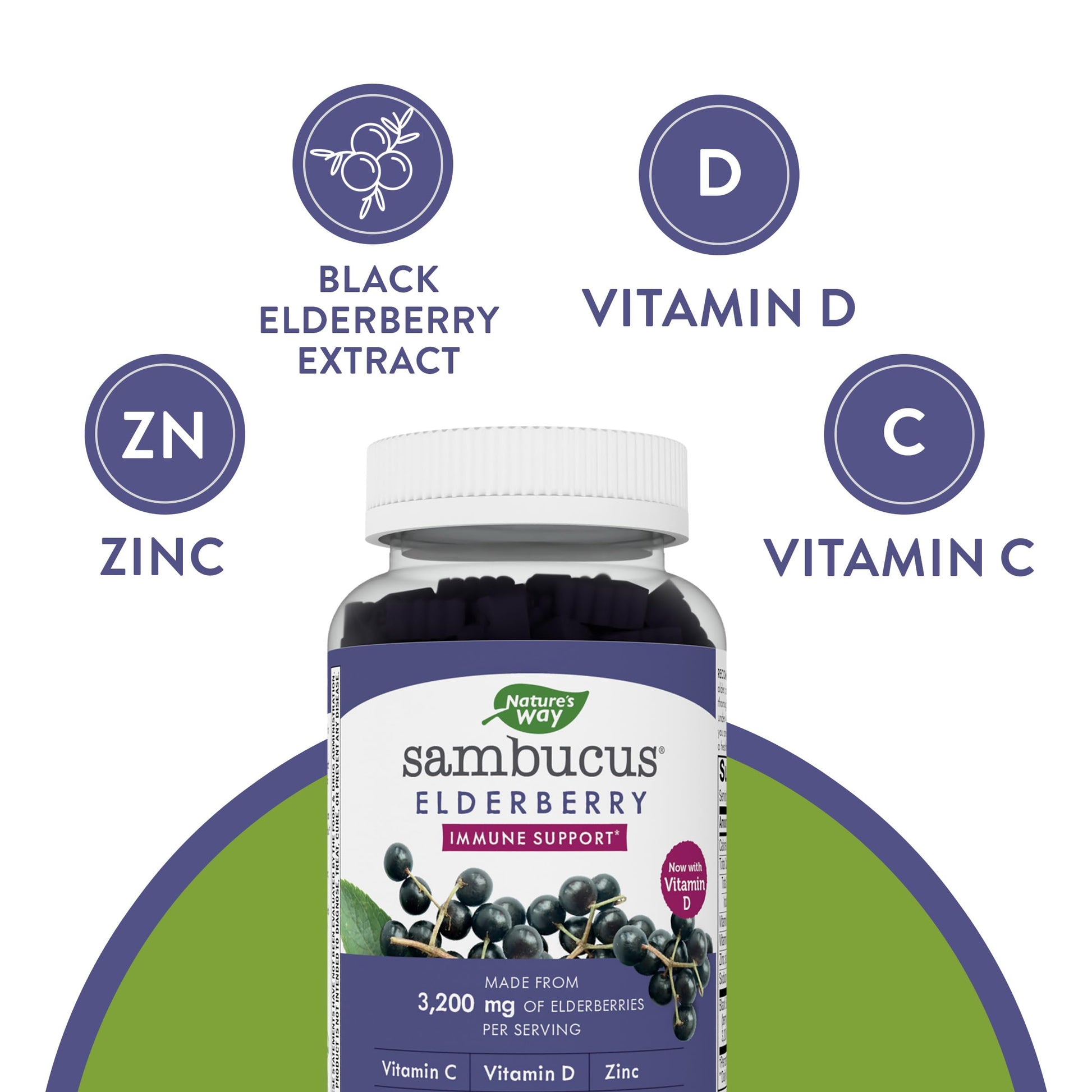 Nature's Way Sambucus Elderberry Gummies - Immune Support Supplement for Kids Nature's WayBuy Supplements Australia